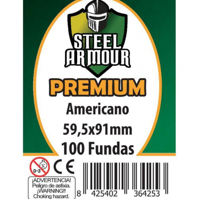 Fundas Steel Armour (57,5x89mm) PREMIUM Americano (100)