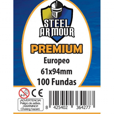Fundas Steel Armour (59x92mm) PREMIUM Europeo (100)