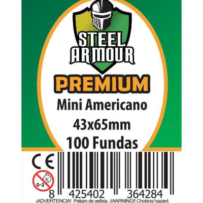 Fundas Steel Armour (41x63mm) PREMIUM Mini Americano (100)